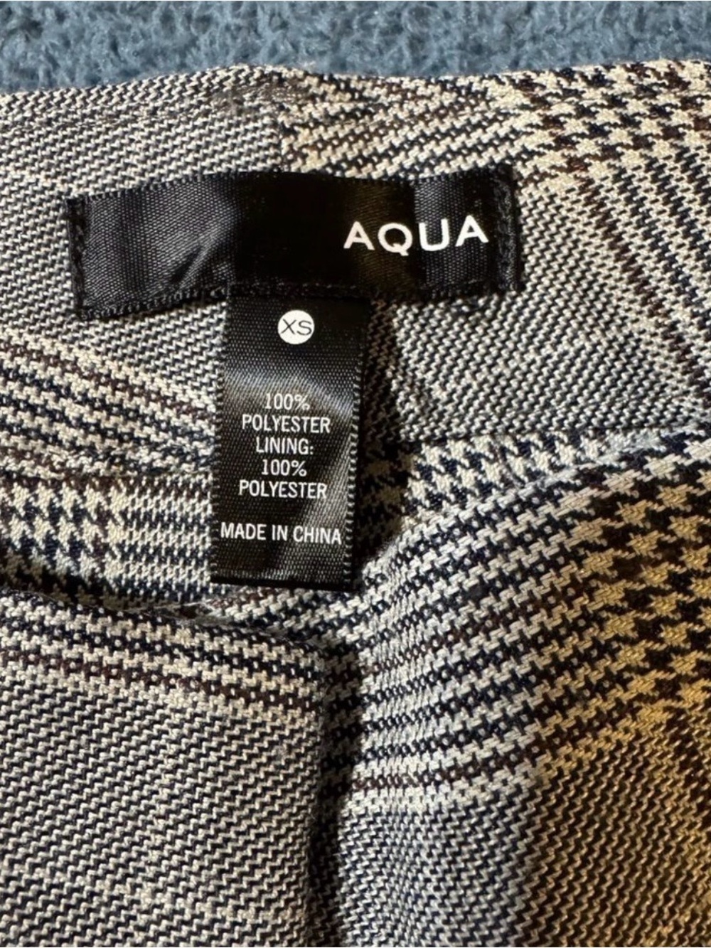 Aqua Women's Black Checkered Trousers XS - Picture 5 of 5